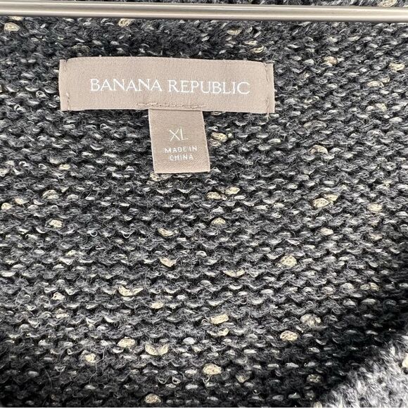 Banana Republic Sweater Womens XL Gray Pullover Shimmer Flecks Size Zippers - Picture 5 of 5